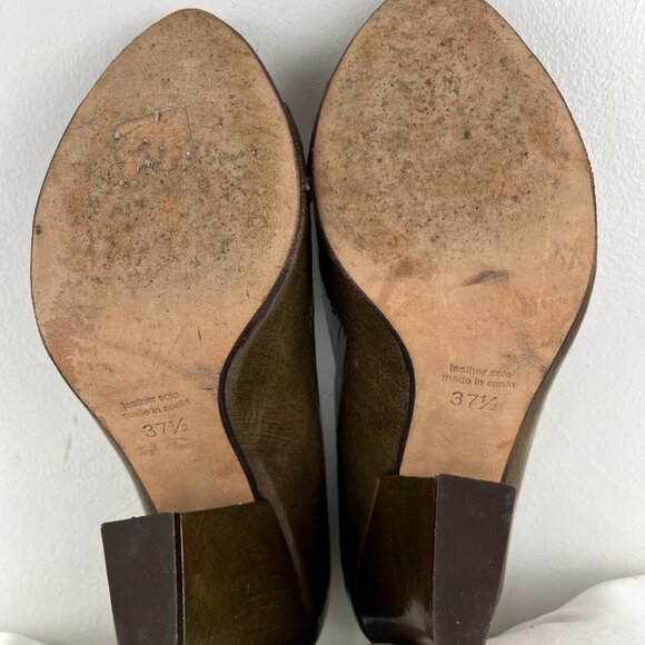 Elegant Brown Leather Heels - Picture 6 of 8